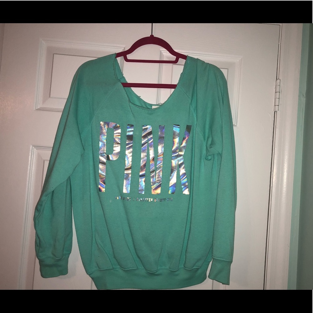 Off the shoulder PINK sweatshirt